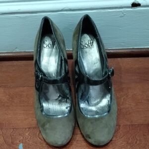 Sofft Black and Brown Mary Jane Heels